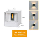 Ljojo LED Cube Wall Sconce, Waterproof Aluminum Lamp for Indoor & Outdoor