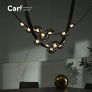 Ljojo Leather Belt Ceiling Chandelier Modern Minimalist Living Room Home Decorative Lights