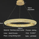 Crystal Living Room Pendant Light Luxury Circular Artistic Chandelier Ljojo
