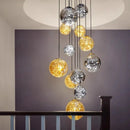 Glass Ball Pendant Chandelier LED Ceiling Lamp for Living Dining Room by Ljojo