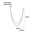 2025 Trendy DIY Flexible Leather Belt Dimmable LED Chandelier by Ljojo for Living Room