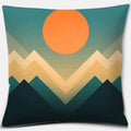 Geometric Mountains & Colorful Birds Pillow Covers by Ljojo