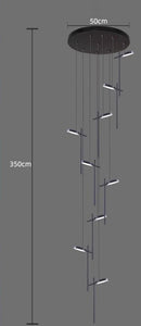 Ljojo Minimalist Bedroom Headboard Pendant Light with Adjustable Multiple Headlights