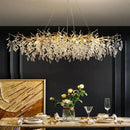 Crystal Gold LED Chandelier: Luxury Living Room Pendant Lamps by Ljojo