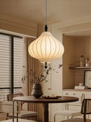 Ljojo Japanese Wabi-Sabi Silk Lantern Chandelier Medieval Retro Hanging Lamp