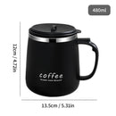 Ljojo 480ml Stainless Steel Insulated Coffee Mug Large Capacity Drinking Cup