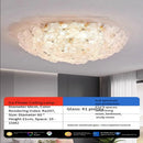 Ljojo Luxury French Glass Lotus Leaf Designer Light for Master Bedroom