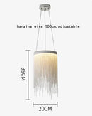 Ljojo LED Tassel Pendant Chandelier: Modern Luxury Chain Lamp for Hotel Lobby & Living Room