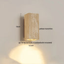 Ljojo LED Wall Lights for Home Dining Stair Bedroom Stone Wood Wabi Sabi Sconce