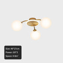 Vintage Ceiling Light Ball Glass Lamp Gold G9 for Living Room Kitchen by Ljojo