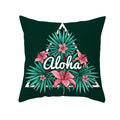 Flamingo Flower Rainforest Cushion Cover with Tropical Plant Animal Pattern by Ljojo