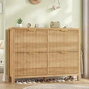 Ljojo™ 4-Drawer Wooden Shoe Organizer for Entryway Storage
