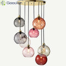 Nordic LED Pendant Lights Glass Stone Bubbles Chandeliers for Living Room by Ljojo