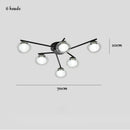 Ljojo Modern Black LED Chandelier Ceiling Light Fixture for Home Decor Living Room Dining
