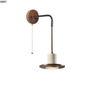Ljojo LED Wall Lights Yellow Travertine Mid Century Modern Bedside Lamps
