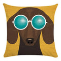 Funny Dog Driving Pattern Cushion Cover - Ljojo Decorative Pillow Case