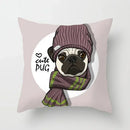 Cute Pug Bulldog Pillowcase for Living Room Decor - Ljojo Home Decor