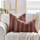 Chenille Striped Pillowcase Cojines by Ljojo for Light Luxury Decor in Living Room