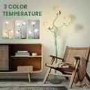 Ljojo 3-Head Lily Floor Lamp, 67 Inch Tall, Foot Switch, Elegant Home Decor