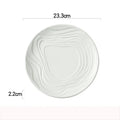 Ljojo Matte Ceramic Ripple Plate - Specialty Tableware for Snacks, Sushi, and Desserts