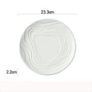 Ljojo Matte Ceramic Ripple Plate - Specialty Tableware for Snacks, Sushi, and Desserts