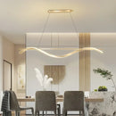 Ljojo LED Strip Chandelier - Nordic Minimalist Design - Modern Kitchen & Bedroom Pendant Light