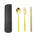 Ljojo 3pc Tableware Set: Fork, Spoon, Chopsticks Dessert Combination