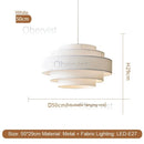Nordic Minimalist Fabric Pendant Light Chandelier for Home Decor by Ljojo