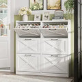 Ljojo™ 6-Drawer Shoe Cabinet with Metal Handles, Entryway Storage Solution