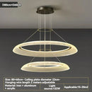 Ljojo Modern LED Ring Chandelier Luxury Restaurant Living Room Bedroom Villa Home Decoration