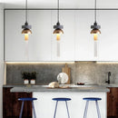 Ljojo LED Chandelier Kitchen Island Light Fixture Glass Metal Elegant Hanging Lamp Dining Room