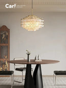 Ljojo French Copper Edge Shell Chandelier Vintage Retro High-end Living Room Bedroom Lamps