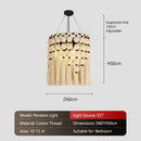 Ljojo French Tassel Woven Chandelier - Creative Art Pendant Light for Living Room Decoration