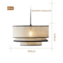 Ljojo Fabric LED Pendant Lights Minimalist Hanging Lamps Home Decor Island Restaurant