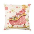 Christmas Party Pillowcase with Santa Claus & Snowman Print for Home Decoration by Ljojo.