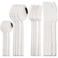 Ljojo 16-Piece Black Stainless Steel Cutlery Set for Western Dining