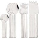 Ljojo 16-Piece Black Stainless Steel Cutlery Set for Western Dining