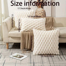 Geometric Gray Plush Pillow Covers for Couch Bed Sofa by Ljojo