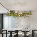 Ljojo Luxury Glass Gingko Leaf Chandelier for Home Decor