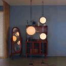 Nordic Designer LED Floor Lamp Chrome Metal Acrylic Ball Light for Living Room by Ljojo.