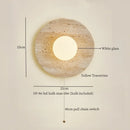 Ljojo LED Wall Lamps: Nordic Minimalism Bedroom & Living Room Light, Yellow Travertine