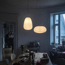 Ljojo Milky Glass Cocoon Pendant Light - Elegant Lighting Fixture for Various Spaces
