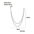2025 Trendy DIY Flexible Leather Belt Dimmable LED Chandelier by Ljojo for Living Room