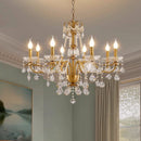 Ljojo Luxury Crystal Candle Chandelier Foyer Pendant Lights