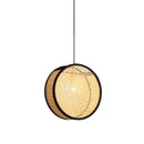 Japanese Bamboo Woven Rattan Chandelier Pendant Lamp - Modern Minimalist Restaurant Homestay Decor by Ljojo