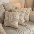 Ljojo Luxury Jacquard Embroidery Cushion Cover 45x45 with Tassel Detail