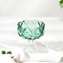 Ljojo 276ml Rhomboid Crystal Glass Cup for Desserts, Ice Cream, Milkshakes