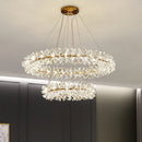 Ljojo Luxury Crystal LED Chandelier Circular Pendant Lamp - Modern Designer Lighting