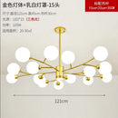 Scandinavian Glass Ball Chandelier for Bedroom | Modern Gold Black Pendant Light Ljojo