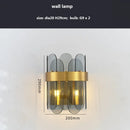 Ljojo LED Chandeliers: Modern Gold Metal Adjustable Grey Glass Nordic Loft Lamp